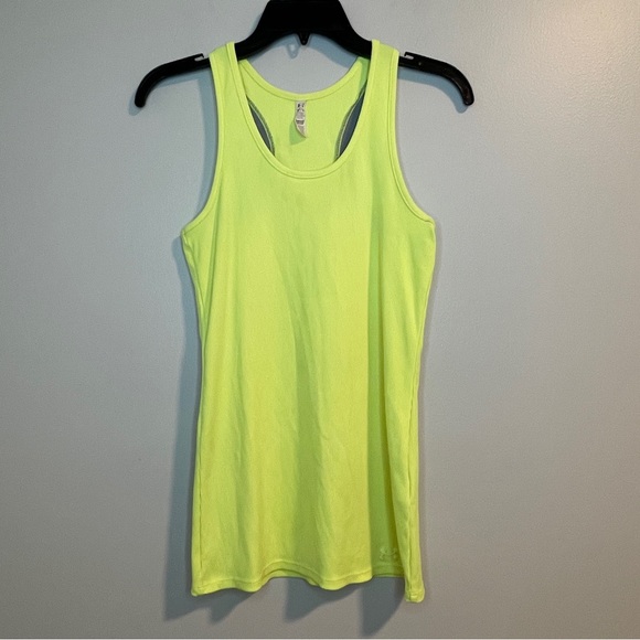 Under Armour UA Neon Yellow Racerback Tank Size M - Picture 1 of 6